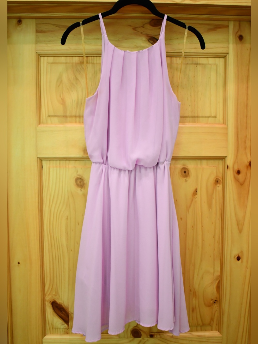 Blue Rain Lilac Chiffon Halter Dress S - Picture 2 of 4
